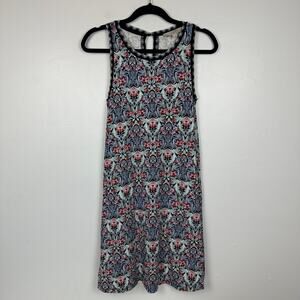 Ann Taylor LOFT Womens Floral Multicolor Sleeveless Flowy Stretch Shift Dress XS
